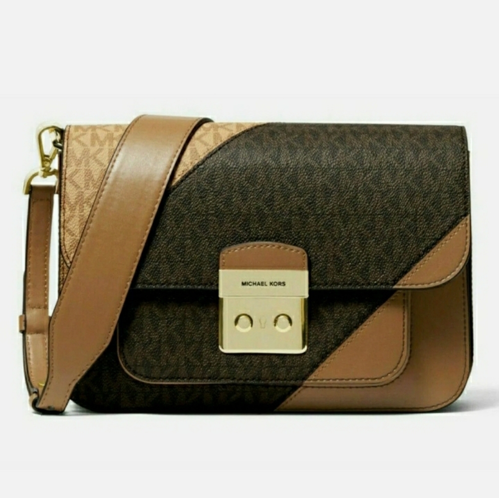 Michael Kors Sloan Editor Tricolor Medium Shoulder